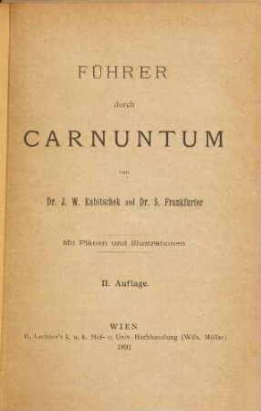 Führer durch Carnuntum