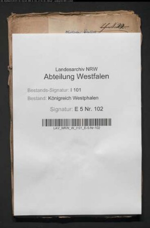 Verordnungen; Forst- und Jagdangelegenheiten. Provenienz: Oberförsterei Hövelhof