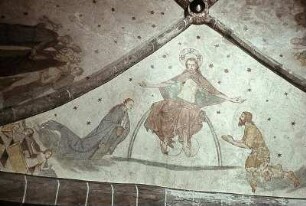 Christus als Weltenrichter, gerahmt von Maria und Johannes dem Täufer