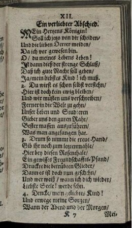 XII. Ein verliebter Abschied