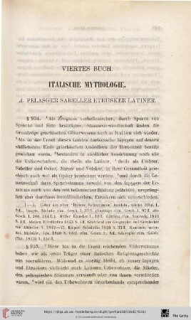 Viertes Buch: Italische Mythologie