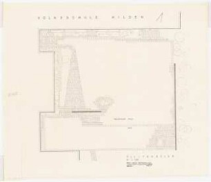 Grünflächen am Schulzentrum, Hilden: Grundriss Plattenbelag Pausenhof 1:100