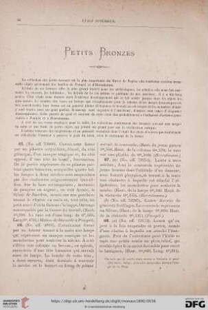 Petits Bronzes (No. 115 - 140)