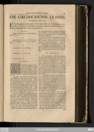 Die Circumcisionis Domini. Evangelium Luc. 2, 21.