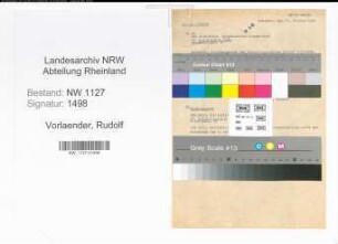 Entnazifizierung Rudolf Vorlaender , geb. 00.00.0000 (Beamter)