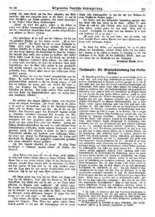 Nochmals : Die Widerbelebung des Volksliedes