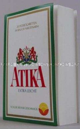 Notizblock (originalverpackt) mit Werbeaufdruck für "Atika"-Zigaretten