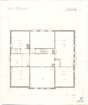 Fischer, Theodor; Stuttgart (Baden-Württemberg); Haus Wunderlich, Umbau - Grundriss DG