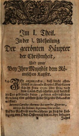 Erster und anderer Beytrag zu den vier Theilen der Durchl. Welt