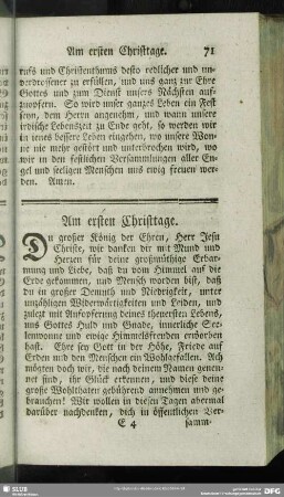 Am ersten Christtage