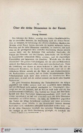 Über die dritte Dimension in der Kunst