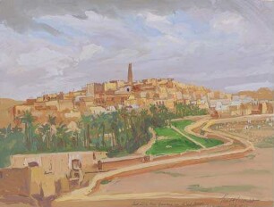 Blick auf die Oase Berriane im M'zab-Gebiet (Süd Algier). 15. II. 1930