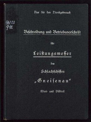 Beschreibung und Betriebsvorschrift Leistungsmesser