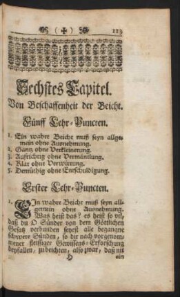 Sechstes Capitel. Von Beschaffenheit der Beicht
