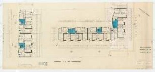 Wohnhäuser Hauptstraße 127-128 / Feurigstraße 26-27, Berlin-Schöneberg: Grundriss Obergeschosse 1:100