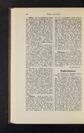 Presse-Stimmen.