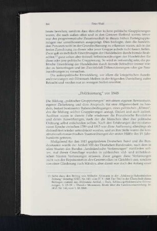"Politisierung" vor 1848