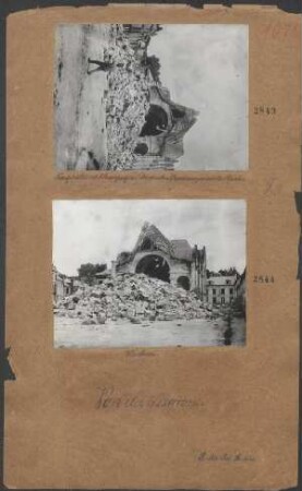 Neufchatel id. Champagne: Die von den Franzosen zerstörte Kirche