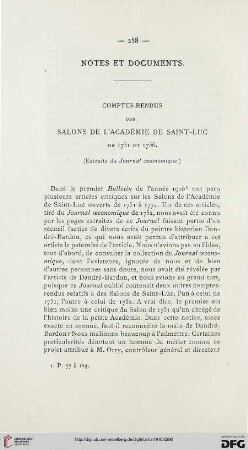 Comptes-rendus des Salons de l'Académie de Saint-Luc de 1751 et 1756 (extraits du Journal oeconomique)