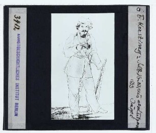Kersting, Selbstbildnis als Lützower Jäger (Privatsammlung)