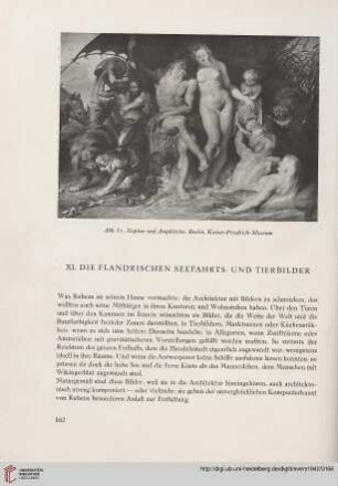 XI. Die Flandrischen Seefahrts- und Tierbilder