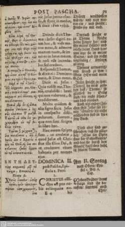 Dominica II. post Pascha : Epistola 1. Petri 2