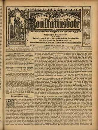 Ausgabe vom Sonntag, den 18. Oktober 1914.