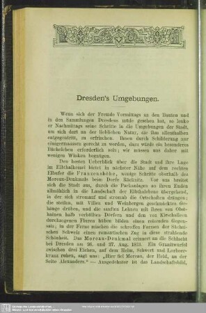 Dresden's Umgebungen