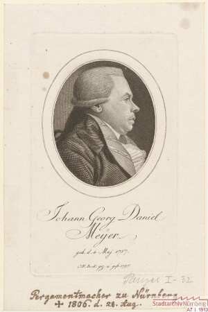 Johann Georg Daniel Meyer; geb. 4. Mai 1757; gest. 28. August 1806