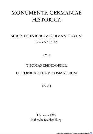 Chronica regum Romanorum. 1