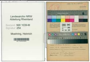 Entnazifizierung Heinrich Moehring , geb. 27.10.1896 (Angestellter)