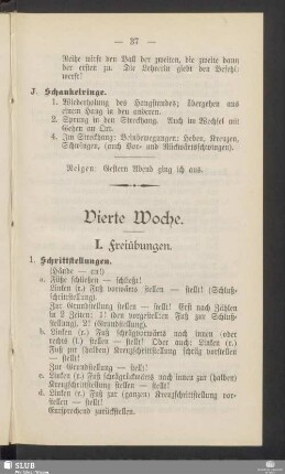 Vierte Woche