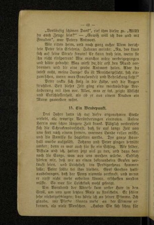 15. Ein Wendepunkt.