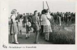 Entlassung von Heimkehrern aus der Sowjetunion aus dem Lager Gronenfelde bei Frankfurt/Oder