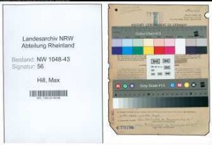 Entnazifizierung Max Hill , geb. 22.08.1903 (Koch)
