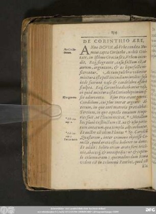 De Corinthio Aere.