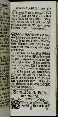 Vom Christl. Leben und Wandel