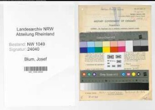 Entnazifizierung Josef Blum , geb. 15.04.1900 (Lagerist)