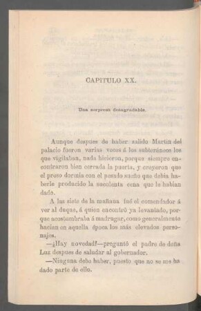 Capítulo XX. - Una sorpresa desagradable.
