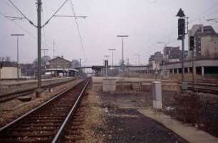 Korntal Fußgängerbrücke Bahnsteig