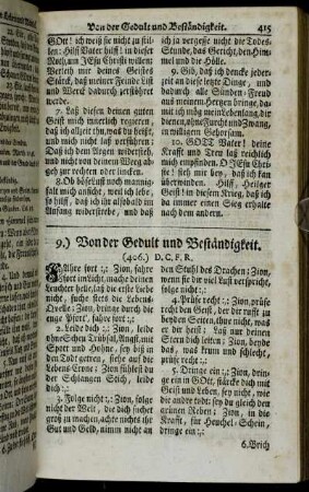 9.) Von der Gedult und Beständigkeit