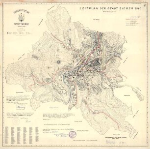 Leitplan der Stadt Siegen,. Bestandsplan. 1. Ausfertigung