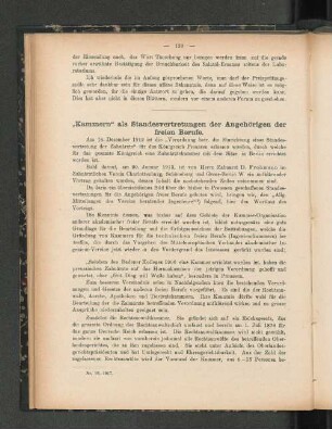 "Kammern" als Standesvertretungen der Angehörigen der freien Berufe.