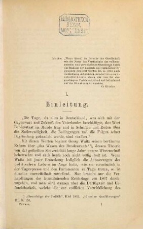 Gemeinde, Staat, Reich als Gebietskörperschaften : Versuch einer deutschen Staatskonstruktion auf Grundlage der Genossenschaftstheorie