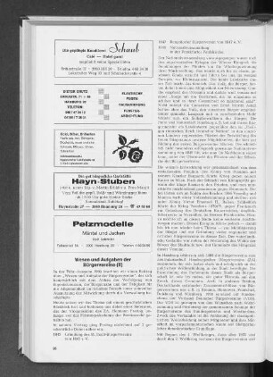 Wesen und Aufgaben der Bügervereine (II)
