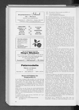 Wesen und Aufgaben der Bügervereine (II)