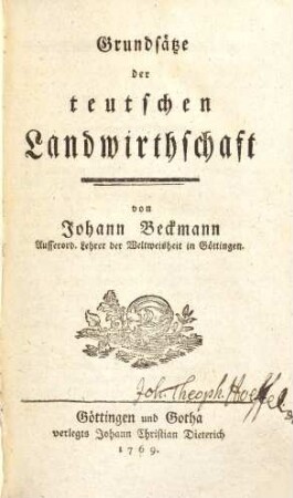 Grundsätze der teutschen Landwirthschaft