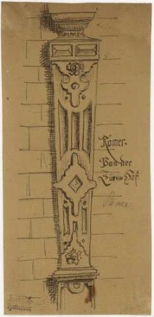 Römer zu Frankfurt am Main, Pilaster von der Tür im Hof