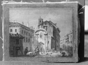 Venedig, Straßenbild mit Kirche