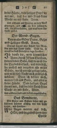 Der Abend-Segen